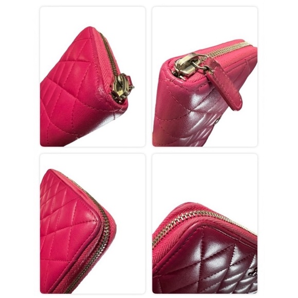 CHANEL Calfskin Matelasse CoCo Zip Around Wallet W/ COA - Picture 14 of 16